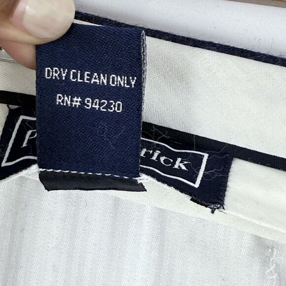 Paul Frederick Men’s 36x29 Navy Blue Pleated Dress Pants Cuffed Wool Cashmere - Picture 8 of 14